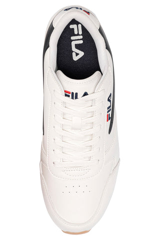 Weiße und blaue Sneakers mit herausnehmbarer Fila Orbit-Einlegesohle