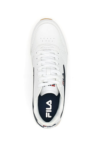 Weiße und blaue Sneakers mit herausnehmbarer Fila Orbit-Einlegesohle