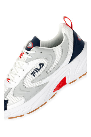 Weiße und blaue Sneakers mit FILA KREATIX Plateau