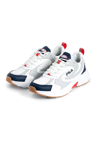 Weiße und blaue Sneakers mit FILA KREATIX Plateau