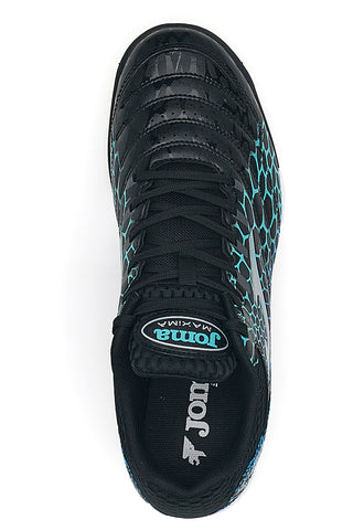 Scarpe da Calcetto Indoor Nere e Turchesi JOMA MAXIMA 2531 TURF