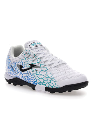Scarpe da Calcio Indoor Bianco e Turchese JOMA MAXIMA 2527 Turf