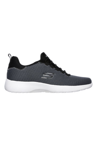 SKECHERS Dynamight Weißer und Schwarzer veganer Slip-In-Trainingsschuh