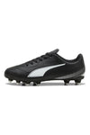 Puma Vitoria II FG/AG Jr Schwarze Fußballschuhe mit weißem Logo
