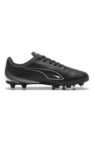 Puma Vitoria II FG/AG Jr Schwarze Fußballschuhe mit weißem Logo