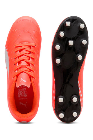 Puma Vitoria II FG/AG Jr Orange Fußballschuhe mit weißem Logo