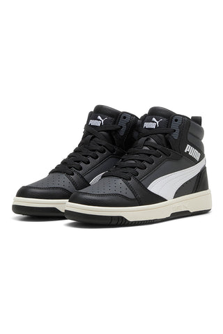 Sneakers nere mid con dettagli bianchi Puma Rebound V6 Mid Jr
