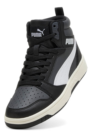 Sneakers nere mid con dettagli bianchi Puma Rebound V6 Mid Jr