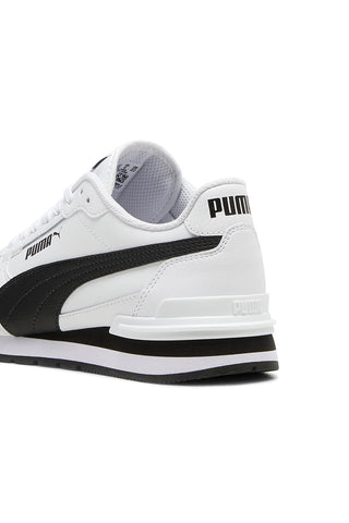 Sneakers bianche con dettagli neri e soletta SoftFoam+ Puma ST Runner v4 L Jr