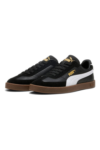 Puma Club II Era Jr – Schwarze Junior-Sneaker aus Leder und Wildleder