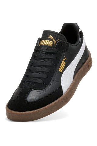 Puma Club II Era Jr – Schwarze Junior-Sneaker aus Leder und Wildleder