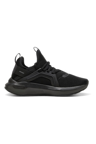 Sneakers junior nere in tessuto con suola ammortizzata Puma Softride Enzo 5 Jr