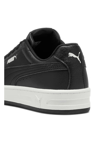 Puma Court Classic Clean Jr schwarze Synthetik-Sneaker mit zweifarbiger Sohle