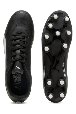 Schwarze Fußballschuhe mit weißem Puma-Logo Vitoria II FG/AG