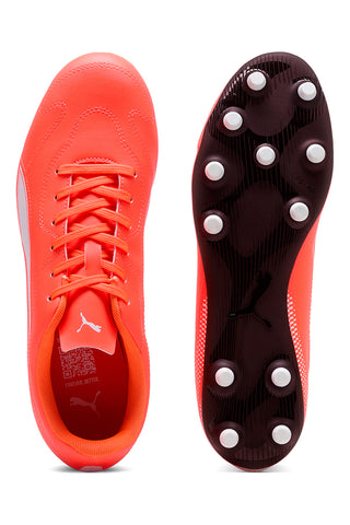 Orange Puma Vitoria II FG/AG Fußballschuhe mit weißem Logo