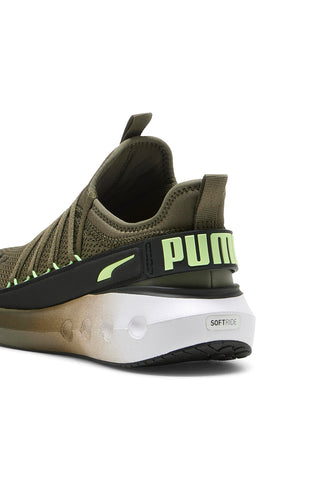 Puma Softride Carson Fresh Mesh-Sneaker in Olivgrün