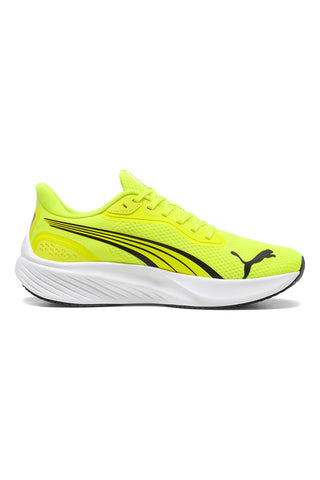 Scarpe running giallo fluo in mesh traspirante con suola leggera Puma Pounce Lite