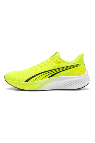 Scarpe running giallo fluo in mesh traspirante con suola leggera Puma Pounce Lite