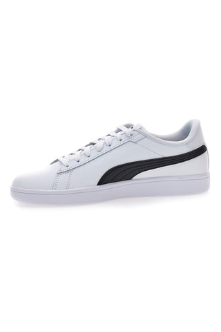 Sneakers bianche in pelle con logo nero Puma Smash 3.0 L