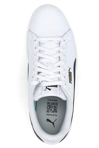 Puma – Smash 3.0 L – Weiße Ledersneaker mit schwarzem Logo