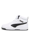 Puma Rebound V6 – Weiße High-Top-Sneaker mit schwarzen Details