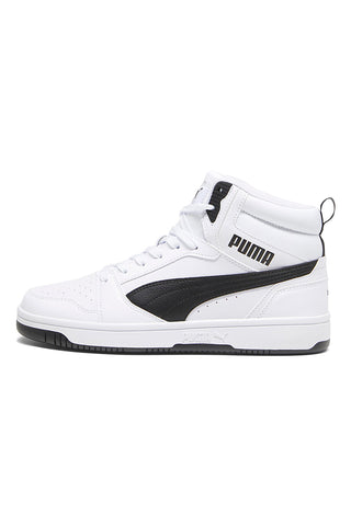 Sneakers alte bianche con dettagli neri Rebound V6 Puma