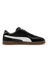 Schwarze Sneakers aus Leder und Wildleder mit weißem Puma Club II Era-Logo