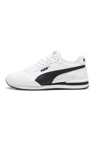 Puma ST Runner v4 L – Weiße Sneakers mit schwarzen Details und SoftFoam+-Innensohle