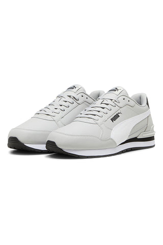 Puma ST Runner v4 L graue Sneakers mit weißen Details und SoftFoam+-Innensohle