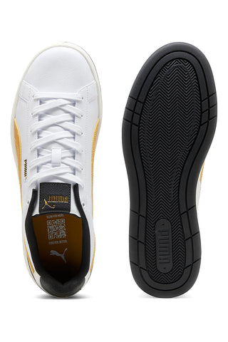 Sneakers bianche con dettagli giallo e nero Puma Court Classico