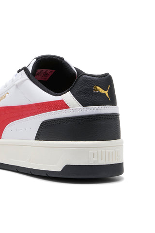 Sneakers bianche con dettagli rossi e neri Puma Court Classico