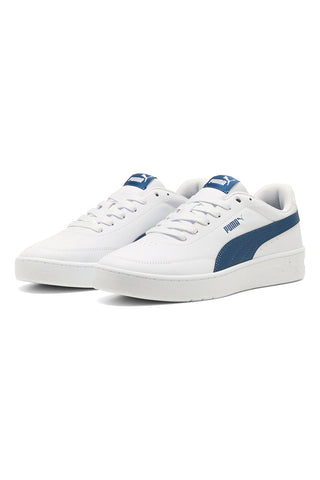 Weiße Sneaker mit blauem Profil Court Classic Clean Puma