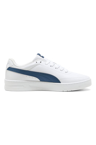 Weiße Sneaker mit blauem Profil Court Classic Clean Puma