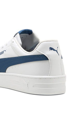 Weiße Sneaker mit blauem Profil Court Classic Clean Puma