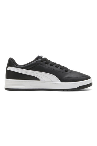Schwarze Sneaker mit weißem Profil Court Classic Clean Puma