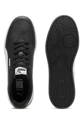Schwarze Sneaker mit weißem Profil Court Classic Clean Puma