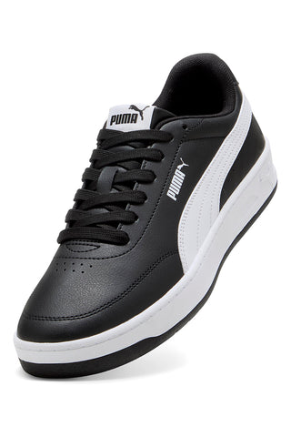 Schwarze Sneaker mit weißem Profil Court Classic Clean Puma