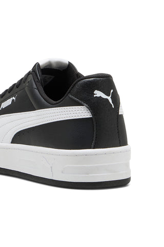 Schwarze Sneaker mit weißem Profil Court Classic Clean Puma