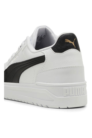 Puma Shuffle Downtown Sneaker aus weißem Leder mit schwarzen Details