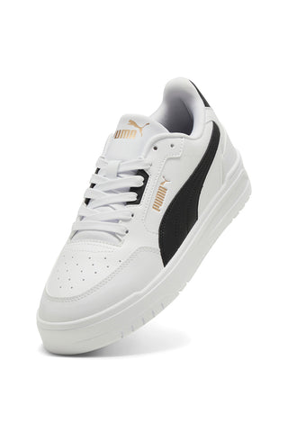 Puma Shuffle Downtown Sneaker aus weißem Leder mit schwarzen Details