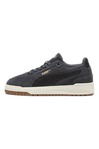 Puma Shuffle Downtown SD – dunkelgraue Wildleder-Sneaker mit beiger Sohle