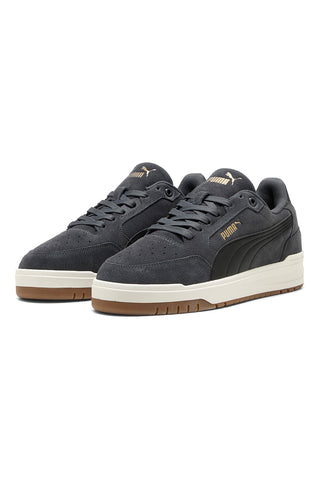 Sneakers grigio scuro in tessuto scamosciato con suola beige Puma Shuffle Downtown SD