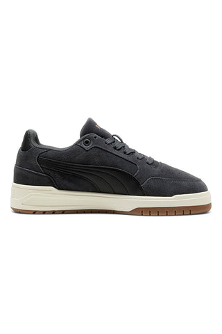 Sneakers grigio scuro in tessuto scamosciato con suola beige Puma Shuffle Downtown SD