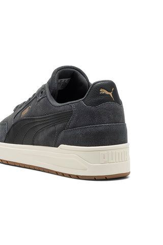Sneakers grigio scuro in tessuto scamosciato con suola beige Puma Shuffle Downtown SD