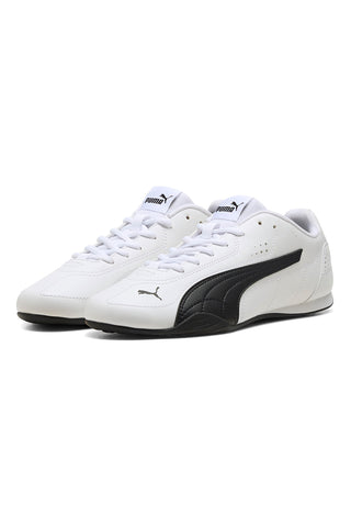 Sneakers bianche in materiale tecnico con dettagli neri Puma Catch