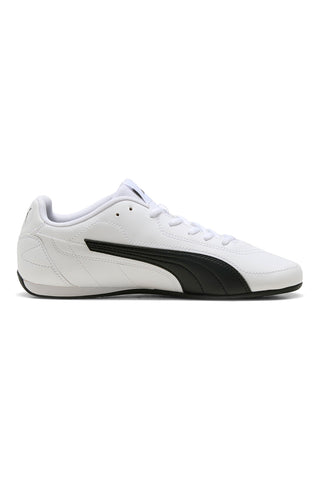 Sneakers bianche in materiale tecnico con dettagli neri Puma Catch