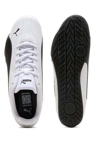 Weiße Sneaker aus Funktionsmaterial mit schwarzen Details Puma Catch