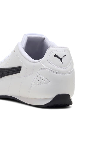 Sneakers bianche in materiale tecnico con dettagli neri Puma Catch