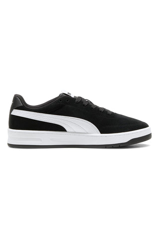 Puma Court Classic Clean SD Schwarze Sneakers mit weißen Details