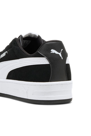 Puma Court Classic Clean SD Schwarze Sneakers mit weißen Details